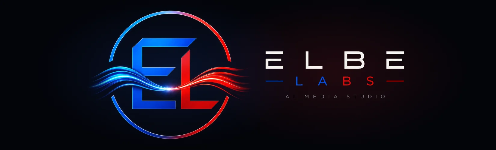 The Elbe Labs logo: a blue E and a red L in a ring, joined by a stream of light